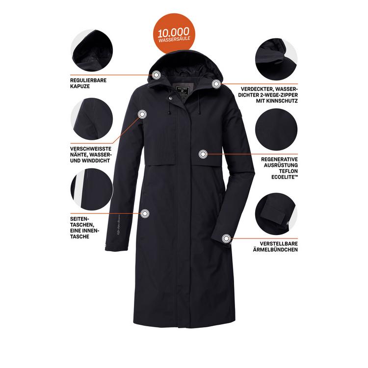 KILLTEC KILLTEC KOS 46 WMN PRK Softshelljacke Damen - Schwarz0110 - 3 | SportScheck