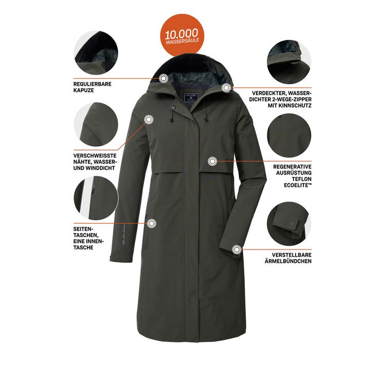 KILLTEC KILLTEC KOS 46 WMN PRK Softshelljacke Damen - Gr&uuml;n2085 - 3 | SportScheck