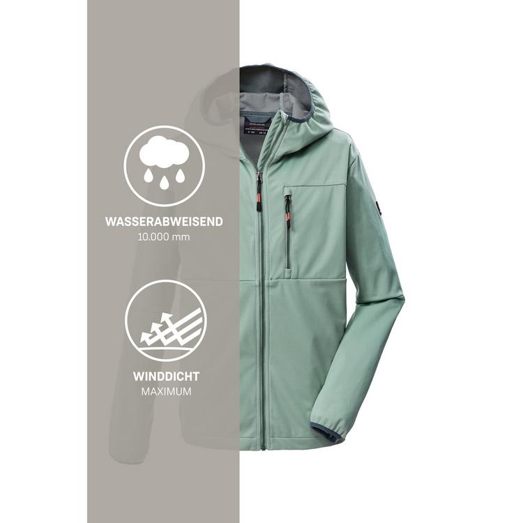 KILLTEC KILLTEC KOS 124 BYS SFTSHLL JCKT Softshelljacke Kinder - Gr&uuml;n2047 - 4 | SportScheck