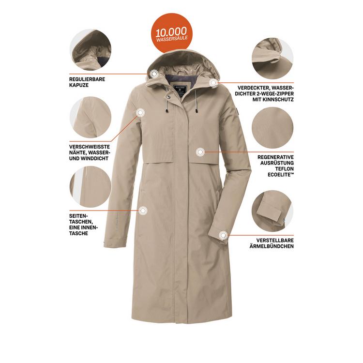 KILLTEC KILLTEC KOS 46 WMN PRK Softshelljacke Damen - Braun5936 - 3 | SportScheck