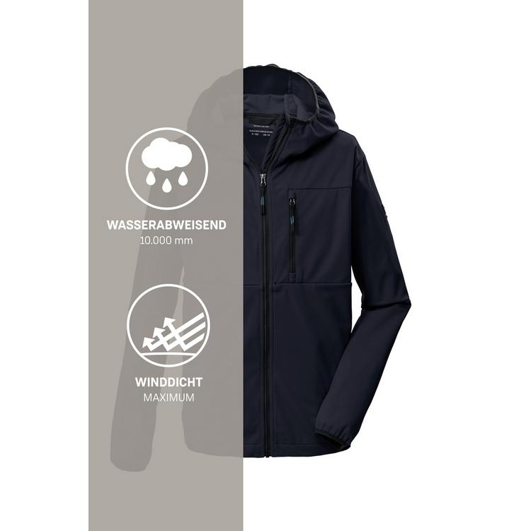 KILLTEC KILLTEC KOS 124 BYS SFTSHLL JCKT Softshelljacke Kinder - Blau3044 - 4 | SportScheck