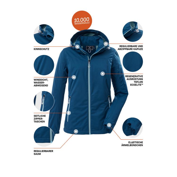 KILLTEC KILLTEC KOS 69 WMN SFTSHLL JCKT Softshelljacke Damen - Blau3048 - 3 | SportScheck