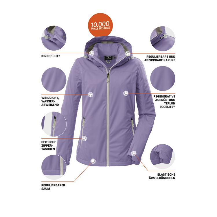 KILLTEC KILLTEC KOS 69 WMN SFTSHLL JCKT Softshelljacke Damen - Pflaume441 - 3 | SportScheck