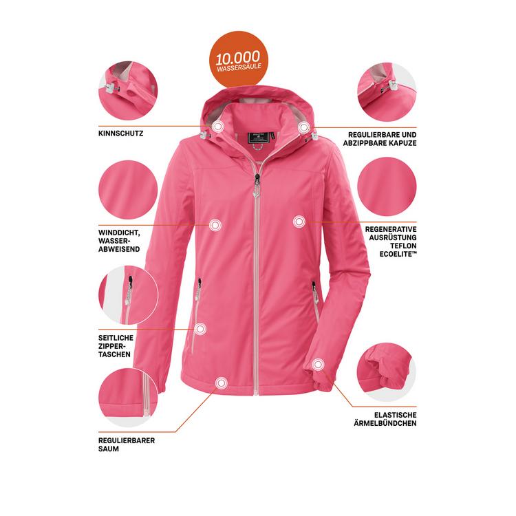 KILLTEC KILLTEC KOS 69 WMN SFTSHLL JCKT Softshelljacke Damen - Pink4720 - 3 | SportScheck