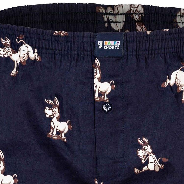 HAPPY SHORTS HAPPY SHORTS Web-Boxershorts Unterhose Herren - Donkeys - 1 | SportScheck