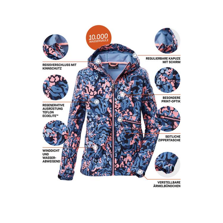 KILLTEC KILLTEC KOS 154 GRLS SFTSHLL JCKT Softshelljacke Kinder - Blau3044 - 3 | SportScheck