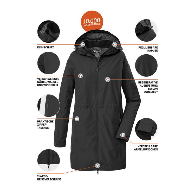 KILLTEC KILLTEC KOS 35 WMN PRK Softshelljacke Damen - Schwarz0110 - 3 | SportScheck