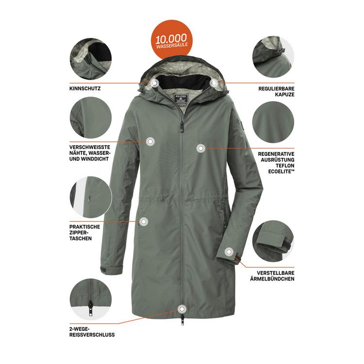 KILLTEC KILLTEC KOS 35 WMN PRK Softshelljacke Damen - Gr&uuml;n2044 - 3 | SportScheck