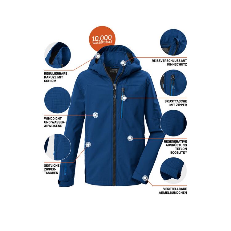 KILLTEC KILLTEC KOS 143 BYS SFTSHLL JCKT Softshelljacke Kinder - Blau3029 - 3 | SportScheck