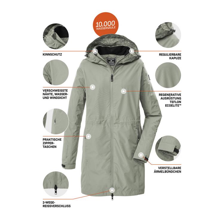 KILLTEC KILLTEC KOS 35 WMN PRK Softshelljacke Damen - Gr&uuml;n2046 - 3 | SportScheck