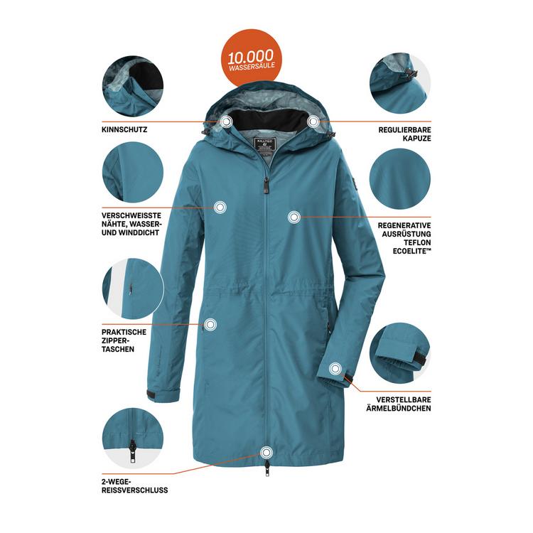KILLTEC KILLTEC KOS 35 WMN PRK Softshelljacke Damen - Blau3058 - 3 | SportScheck