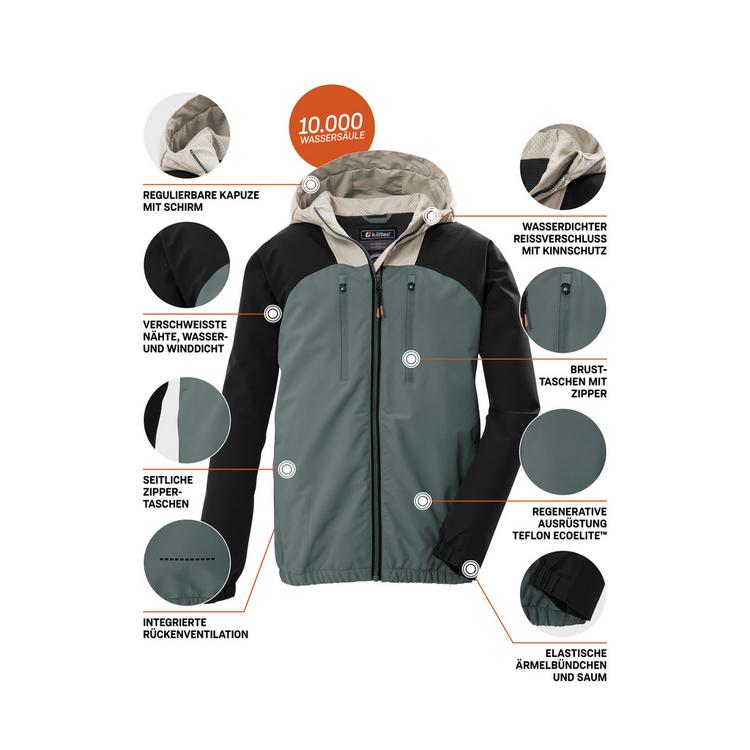 KILLTEC KILLTEC KOS 148 BYS JCKT Softshelljacke Kinder - Gr&uuml;n2045 - 3 | SportScheck