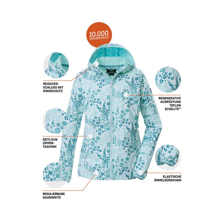 KILLTEC KILLTEC KOS 14 WMN SFTSHLL JCKT AOP Softshelljacke Damen - Blau3069 - 3 | SportScheck