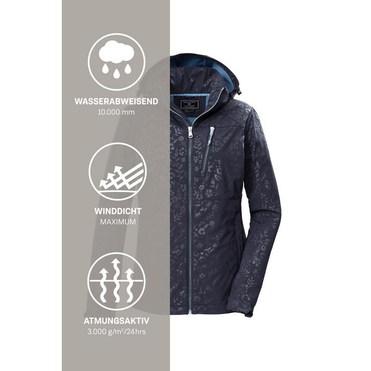 KILLTEC KILLTEC KOS 13 WMN SFTSHLL JCKT EMBOSS Softshelljacke Damen - Blau3023 - 4 | SportScheck
