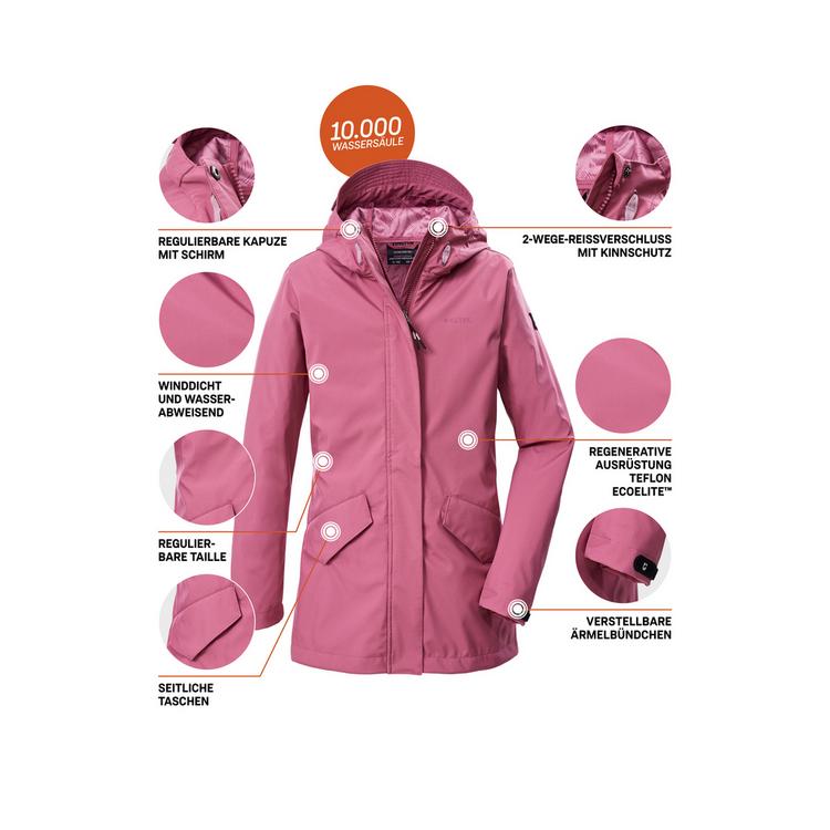 KILLTEC KILLTEC KOS 120 GRLS SFTSHLL PRK Funktionsjacke Kinder - Rose4018 - 3 | SportScheck
