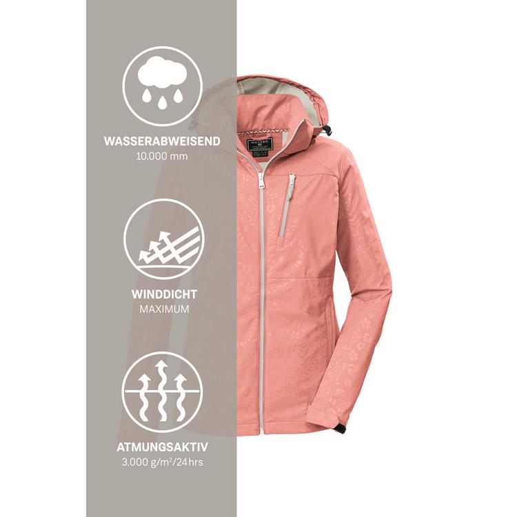 KILLTEC KILLTEC KOS 13 WMN SFTSHLL JCKT EMBOSS Softshelljacke Damen - Orange501 - 4 | SportScheck