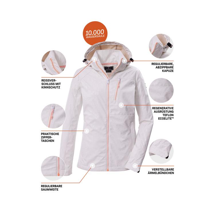 KILLTEC KILLTEC KOS 13 WMN SFTSHLL JCKT EMBOSS Softshelljacke Damen - Wei&szlig;951 - 3 | SportScheck