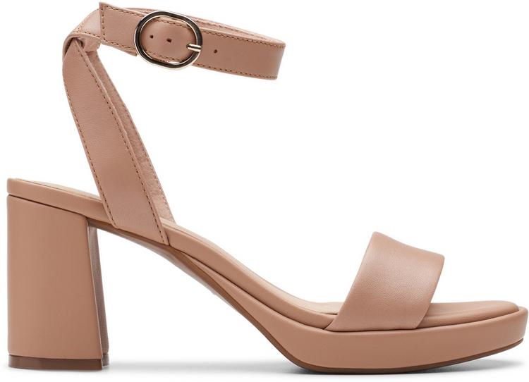 Clarks Clarks AmbyrLyn Bay Sandalen Damen - 1259 Warm Beige Lea - 0 | SportScheck