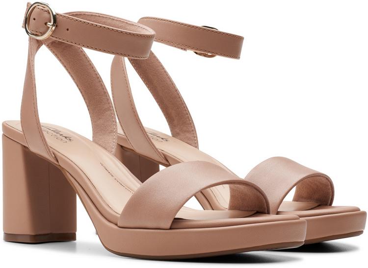 Clarks Clarks AmbyrLyn Bay Sandalen Damen - 1259 Warm Beige Lea - 1 | SportScheck