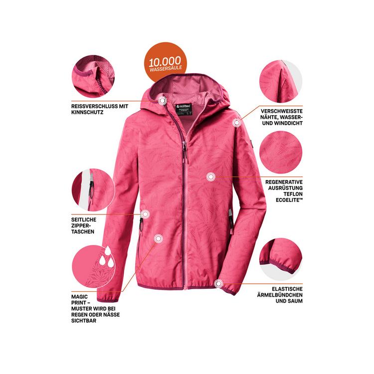 KILLTEC KILLTEC KOS 156 GRLS JCKT Softshelljacke Kinder - Pink4711 - 6 | SportScheck