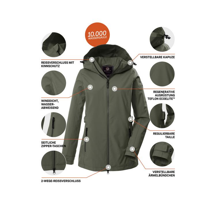 G.I.G.A. DX by killtec G.I.G.A. DX by killtec GS 114 WMN JCKT Softshelljacke Damen - Oliv - 3 | SportScheck