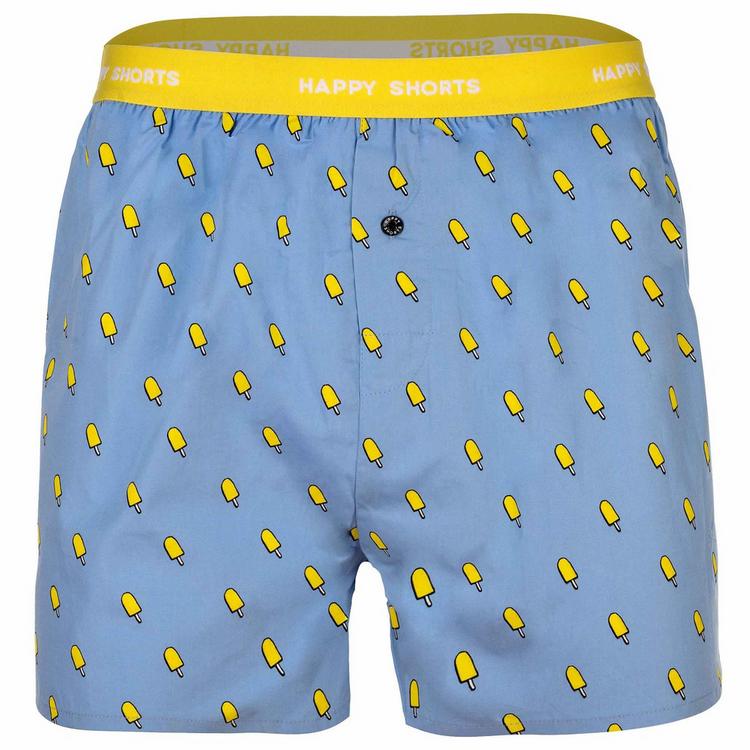 HAPPY SHORTS HAPPY SHORTS Web-Boxershorts Unterhose Herren - Ice Blau - 0 | SportScheck