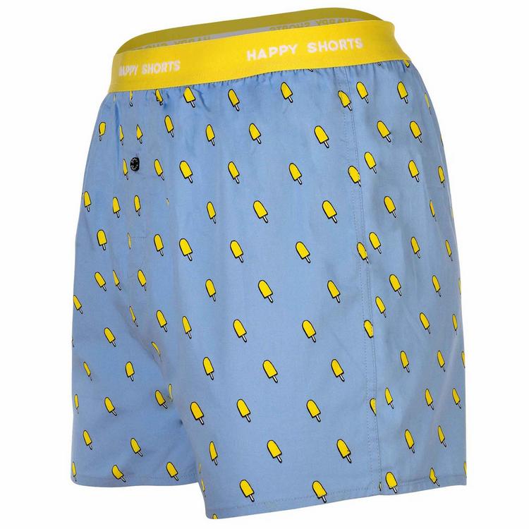 HAPPY SHORTS HAPPY SHORTS Web-Boxershorts Unterhose Herren - Ice Blau - 0 | SportScheck