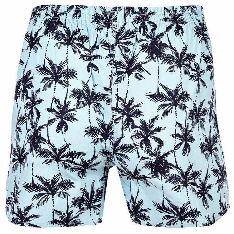 HAPPY SHORTS HAPPY SHORTS Web-Boxershorts Unterhose Herren - Palms Blau - 1 | SportScheck
