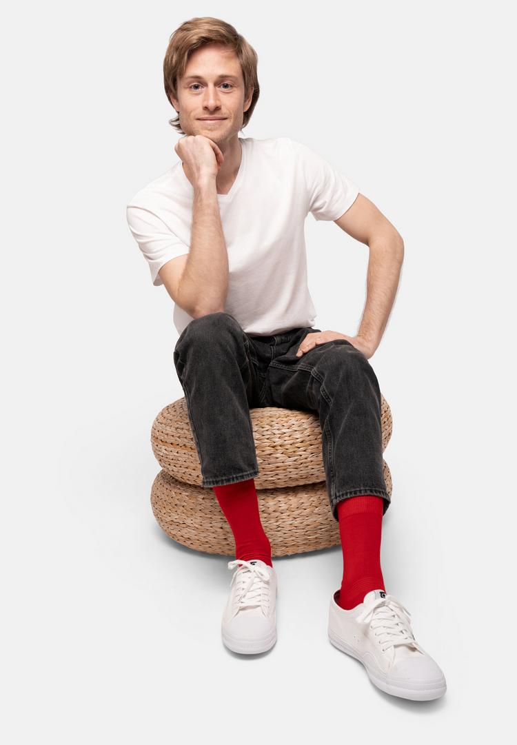 DANISH ENDURANCE DANISH ENDURANCE Bamboo Business Socken - red/black/navy - 1 | SportScheck