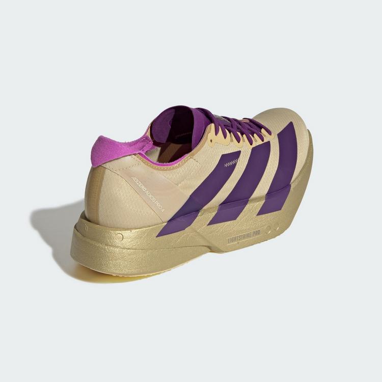 adidas adidas ADIZERO ADIOS PRO 4 SCHUH Laufschuhe Damen - Sand / Rich Purple / Gold Metallic - 4 | SportScheck