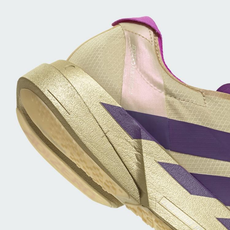 adidas adidas ADIZERO ADIOS PRO 4 SCHUH Laufschuhe Damen - Sand / Rich Purple / Gold Metallic - 6 | SportScheck