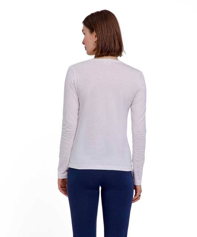 Falke Falke Pima Jersey V-Neck T-Shirt Damen - white (2000) - 0 | SportScheck