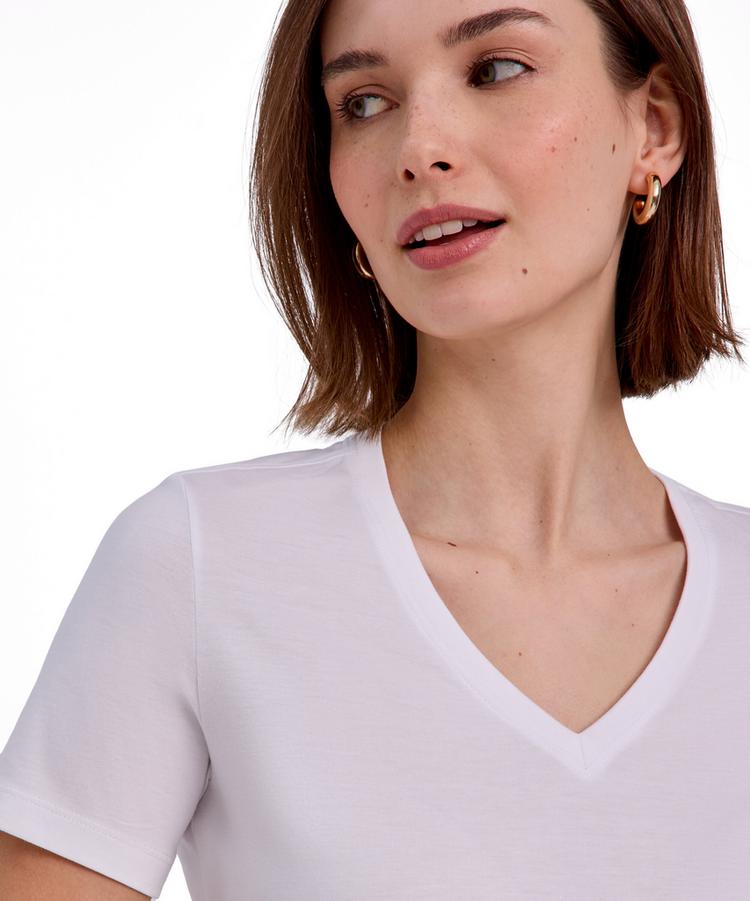 Falke Falke V-Neck T-Shirt Damen - white (2000) - 3 | SportScheck