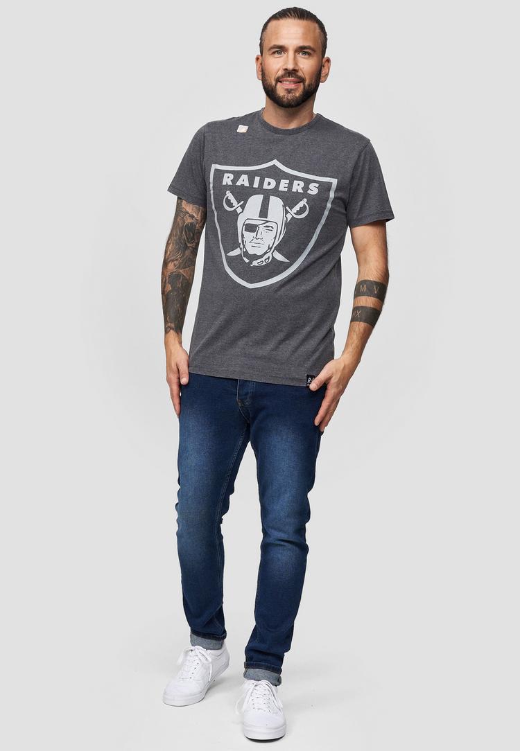 Re:Covered Re:Covered NFL Raiders Classic Vintage Printshirt Herren - dunkelgrau - 1 | SportScheck