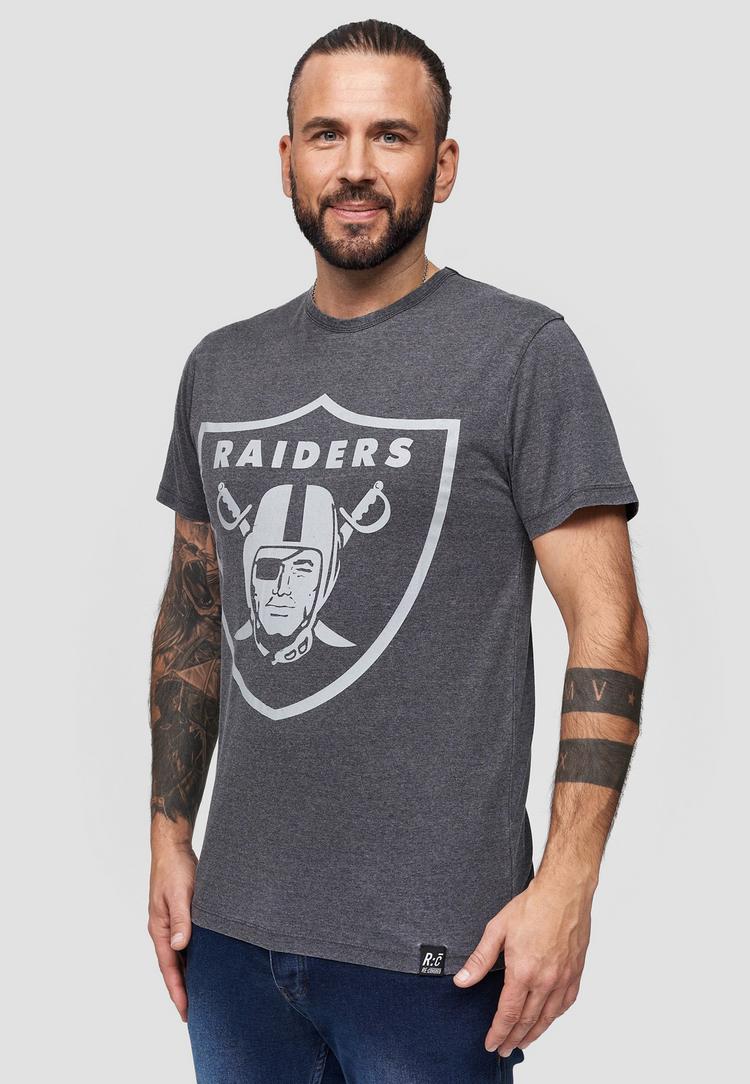 Re:Covered Re:Covered NFL Raiders Classic Vintage Printshirt Herren - dunkelgrau - 2 | SportScheck