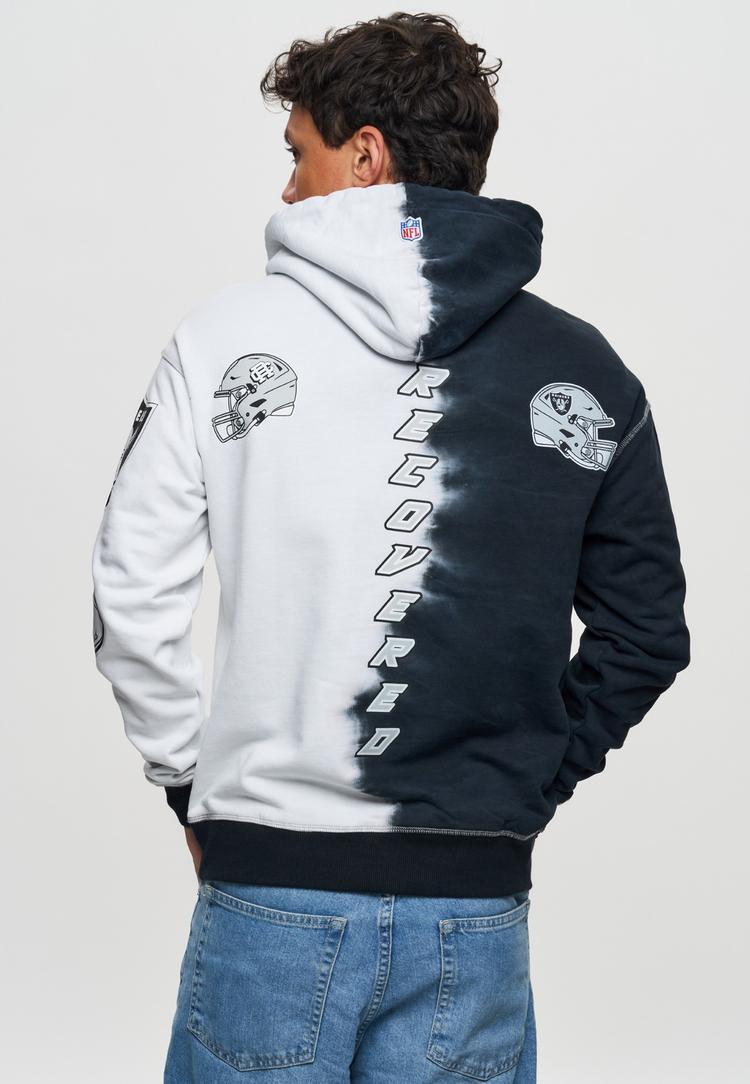 Re:Covered Re:Covered NFL Raiders Ink Dye Effect On Hoodie Herren - Black - 3 | SportScheck