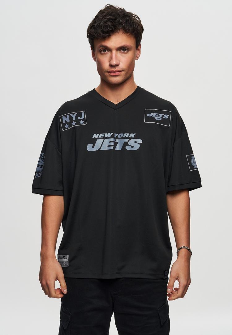 Re:Covered Re:Covered NFL Jets NYJ 60 Oversized Printshirt Herren - Black - 0 | SportScheck