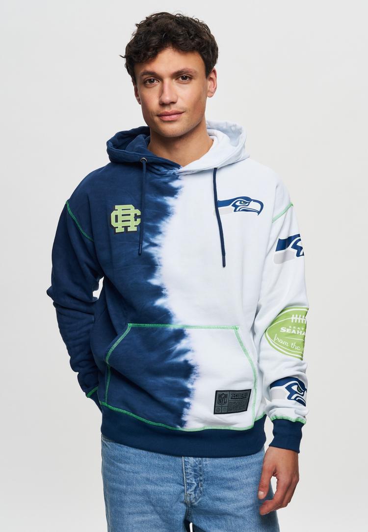 Re:Covered Re:Covered NFL Seahawks Ink Dye Effect On Hoodie Herren - Navy - 1 | SportScheck
