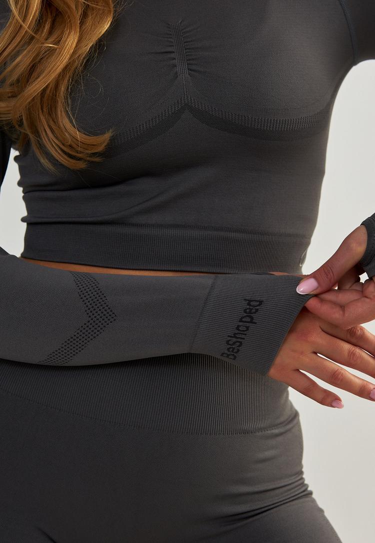 BeShaped BeShaped Power Up! Langarmshirt Damen - Grey - 0 | SportScheck