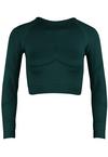 BeShaped Power Up! Langarmshirt Damen - Dark green