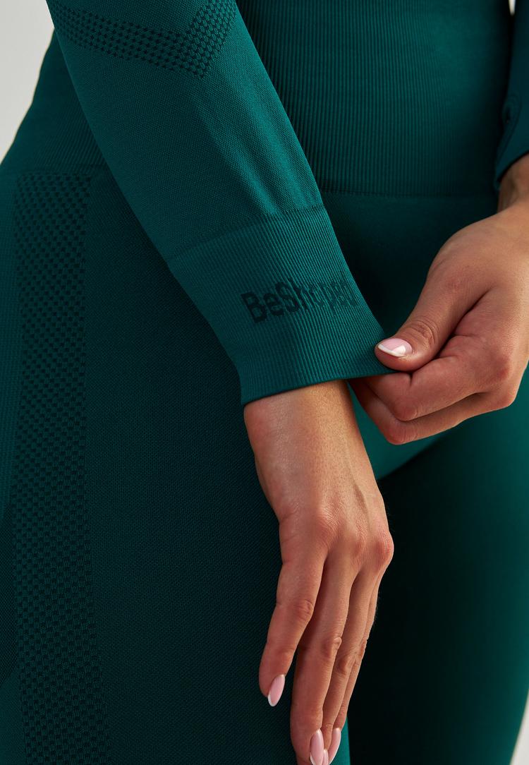 BeShaped BeShaped Power Up! Langarmshirt Damen - Dark green - 0 | SportScheck