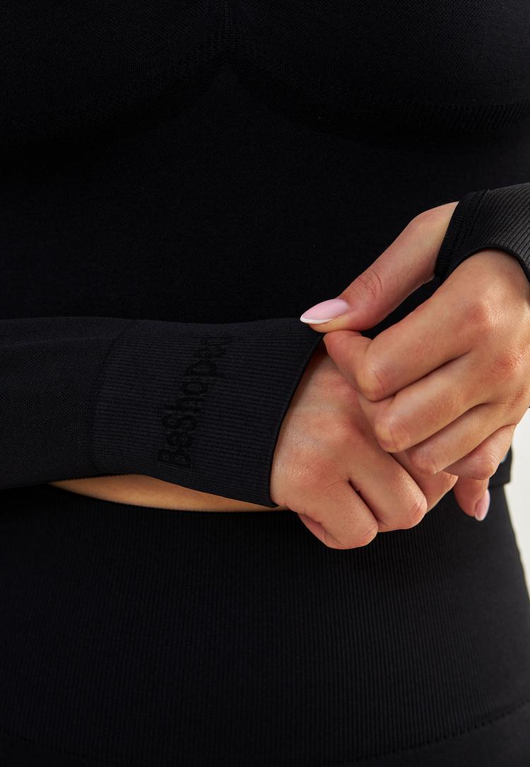 BeShaped BeShaped Power Up! Langarmshirt Damen - Black - 0 | SportScheck