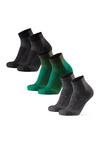 DANISH ENDURANCE Merino Hiking Low Socken - black/green/grey
