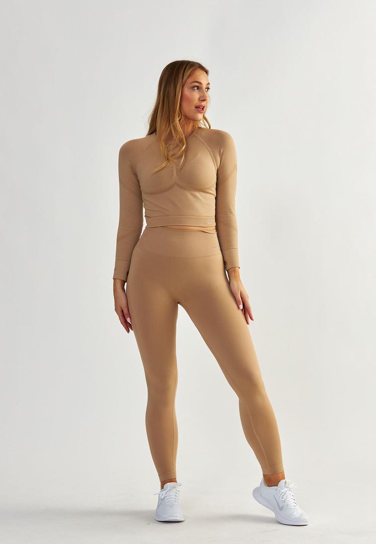 BeShaped BeShaped Aan de slag! Tights Damen - Sand - 1 | SportScheck