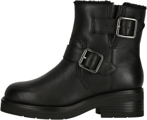 Clarks Rebelle Buckle Black WLined Lea Stiefel Damen