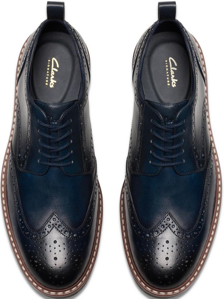 Clarks Clarks Aldwin Limit Halbschuhe Herren - 2248 Navy Leather - 3 | SportScheck