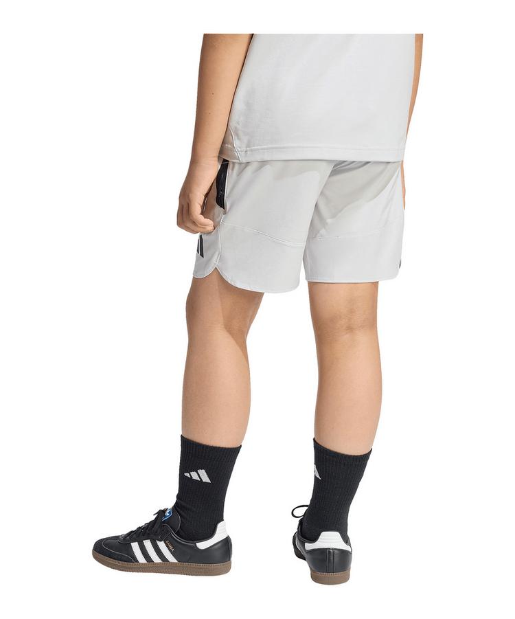 adidas adidas Trio Travel Woven Short Kids Fu&szlig;ballshorts Kinder - grauschwarz - 0 | SportScheck