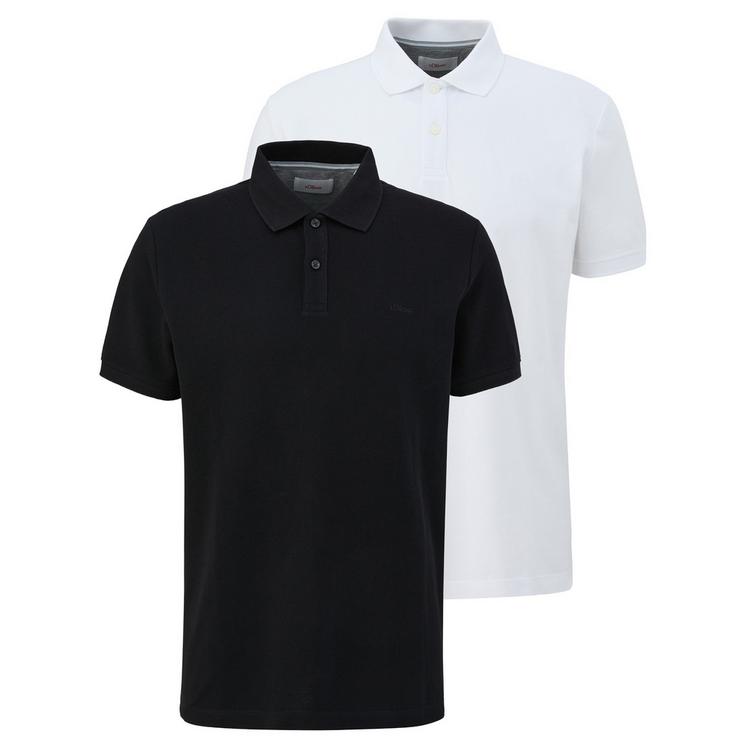 S.OLIVER S.OLIVER Poloshirt Poloshirt Herren - Wei&szlig;/Schwarz - 0 | SportScheck