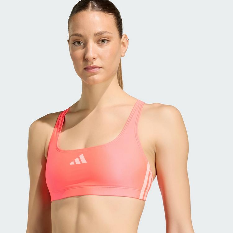 adidas adidas 3-Streifen Bikini V-f&ouml;rmiger Bikini Set Damen - Solar Turbo / Frozen Turbo - 1 | SportScheck