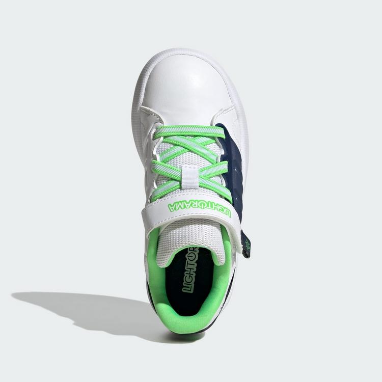 adidas adidas LIGHTORAMA COURT KIDS SCHUH Sneaker Kinder - Cloud White / Night Indigo / Screaming Green - 1 | SportScheck